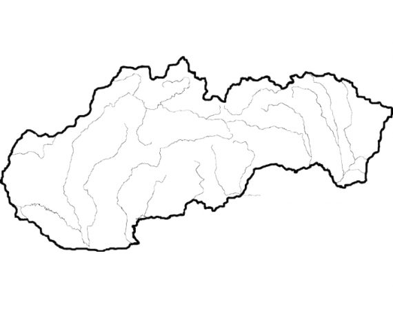 Rieky Slovenska prazdna mapa